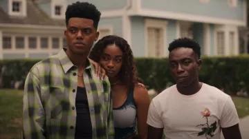 Givenchy Chemise oversize boutonnée à carreaux en vert portée par Will Smith (Jabari Banks) comme on le voit dans Bel-Air (S03E10)