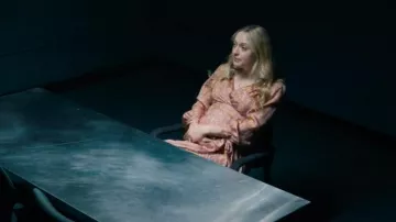 Hannah Luna Floral-Print Silk Wrap Maxi Dress worn by Abby Winbury (Dakota Fanning) as seen in The Perfect Couple (S01E01)