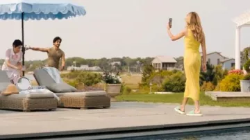 Toms Alpargata Mallow Slide Sandals worn by Merritt Monaco (Meghann Fahy) as seen in The Perfect Couple (S01E01)