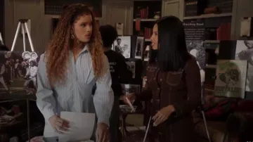 Reformation Newman Dress worn by Thea Mays (Camille Hyde) as seen in All American: Homecoming (S03E10)