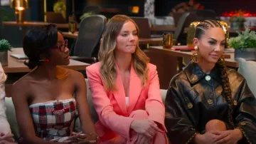 Alessandra Rich Bustier de mezcla de lana usado por Chelsea Lazkani como se ve en Selling Sunset (S08E03)