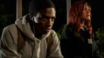 The Deliverance Movie Wardrobe: Caleb McLaughlin is wearing Grey Hoodie by Champion to portray Nate