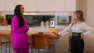 David Koma Veste oversize en laine violette portée par Breana Tiesi comme on le voit dans Selling Sunset (S08E03)