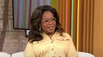 L'Agence Pearson Military Blouse worn by Oprah Winfrey as seen in CBS Mornings on September 10, 2024
