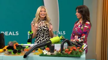 Robe Shoshanna Liberty portée par Ashley Bellman vue dans CBS Mornings le 8 septembre 2024