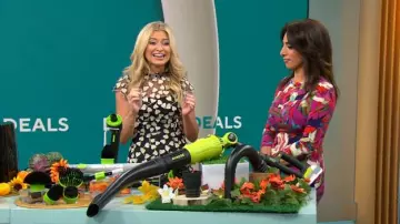Robe Shoshanna Liberty portée par Ashley Bellman vue dans CBS Mornings le 8 septembre 2024