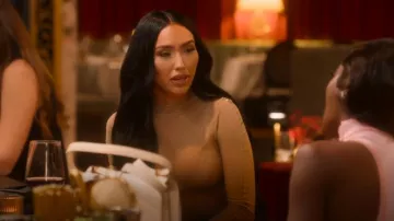 Top Mugler Brown Degrade usado por Bre Tiesi como se ve en Selling Sunset (S08E05)