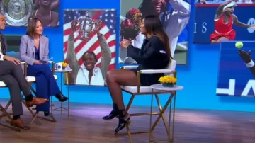 Dior D Idole Heeled Ankle Boot worn by Venus Williams as seen in Good Morning America on September 9, 2024