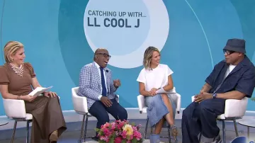 Louis Vuitton LV Trainer Sneaker en bleu portée par LL Cool J comme on le voit dans Today le 6 septembre 2024