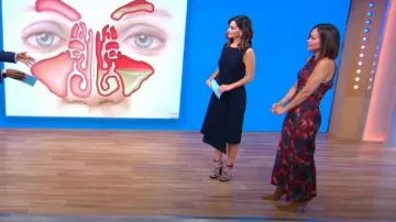 Robe Ulla Johnson Livia portée par Eva Pilgrim vue dans Good Morning America le 6 septembre 2024