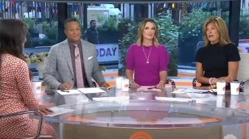 Haut Ulla Johnson Lotta en chardon porté par Savannah Guthrie comme on le voit dans Today le 9 septembre 2024