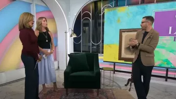 Polo Ralph Lauren Blazer unisexe à chevrons RL67 porté par Preston Konrad, comme on le voit dans Today with Hoda & Jenna le 10 septembre 2024