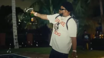 Lunettes de soleil Lanvin x Future Black Rectangular Eagle portées par BossMan Dlow dans BossMan Dlow - Shake Dat Ass (Twerk Song) [Vidéo officielle]