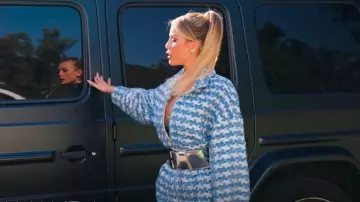 IRO Tiare Lurex Tweed Jacket worn by Amanda Lynn as seen in Selling Sunset (S08E10)