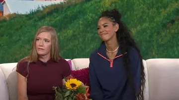 Robe en crêpe extensible à manches longues imprimée Etro portée par Miranda Lambert, comme on le voit dans Today with Hoda & Jenna le 13 septembre 2024