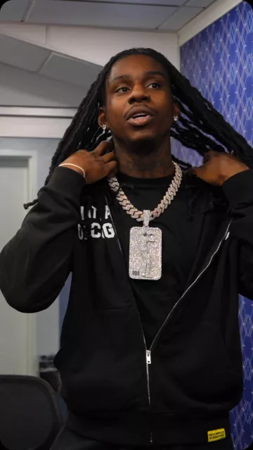 Thats A Awful Lot Of Cough Syrup Black Classic Logo Zip Hoodie worn by Polo G on the Instagram account @icebox