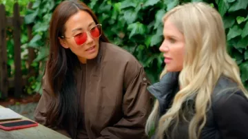 Gucci Sunglasses Gold Red Pink worn by Katie Ginella as seen in The Real Housewives of Orange County (S18E10)