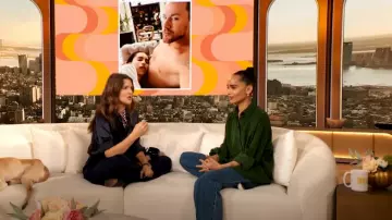 The Row Penna Cotton Shirt worn by Zoë Kravitz as seen in The Drew Barrymore Show on September 16, 2024