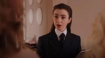 Mara Paris Memories Huggie Earrings worn by Emily Cooper (Lily Collins) as seen in Emily in Paris (S04E09)