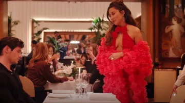 Selezza London Carmel Tulle Coat worn by Mindy Chen (Ashley Park) as seen in Emily in Paris (S04E09)