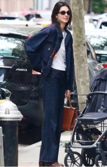 The Row Borjis Jeans worn by Kendall Jenner in New York City on September 7, 2024