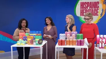 Cindy Castro Diana Robe midi en soie portée par Ana Flores comme on le voit dans Today le 17 septembre 2024