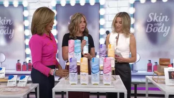 Falda midi de cuero Madewell usada por Andrea Lavinthal como se ve en Today with Hoda & Jenna el 17 de septiembre de 2024