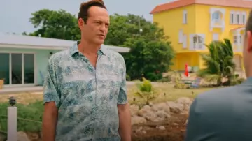 Tommy Bahama Men's Undersea Batik Camp Shirt worn by Andrew Yancy (Vince Vaughn) as seen in Bad Monkey (S01E07)