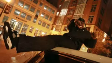 Supreme Black Reflective Pinstripe Trackpants worn by DaBaby in DaBaby - BIG MAMA (Freestyle)