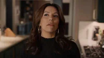 Jennifer Fisher Samira Hoop Earrings worn by Eva Longoria (Eva Longoria) as seen in Only Murders in the Building (S04E03)