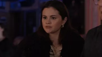Rellery Marigold Initial Necklace - October Flower worn by Mabel Mora (Selena Gomez) as seen in Only Murders in the Building (S04E04)