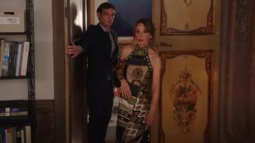 Pucci Geometric Silk Maxi Dress worn by Sylvie Grateau (Philippine Leroy-Beaulieu) as seen in Emily in Paris (S04E10)