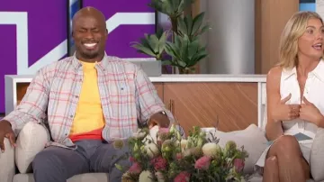 Scotch & Soda Dip Dye T-Shirt worn by Akbar Gbaja-Biamila as seen in The Talk on  September 13, 2024