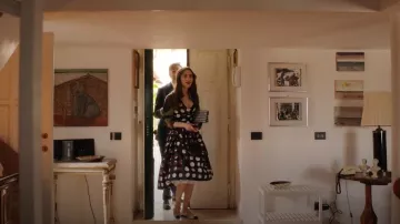 Miu Miu Imitation Pearl Crystal Embellished Slingback Sandal worn by Emily Cooper (Lily Collins) as seen in Emily in Paris (S04E10)