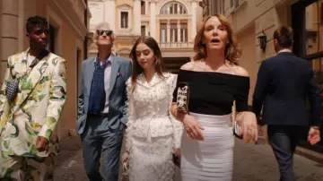 Alaia Pencil Skirt worn by Sylvie Grateau (Philippine Leroy-Beaulieu) as seen in Emily in Paris (S04E10)