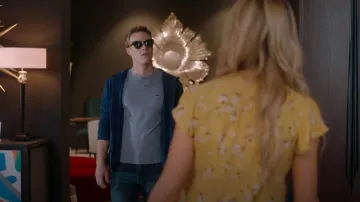 Lacoste Men's Short Sleeve Pima Crewneck Tee worn by Luke Baxter (Josh Plasse) as seen in The Baxters (S01E04)