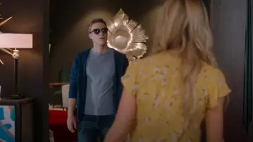 Lacoste Men's Short Sleeve Pima Crewneck Tee worn by Luke Baxter (Josh Plasse) as seen in The Baxters (S01E04)