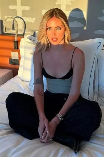 Giuseppe Di Morabito Black Pinstriped Pants in Light Wool worn by Chiara Ferragni on her Instagram on September 18, 2024
