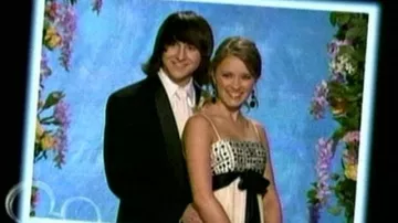 Hannah Montana TV series outfits: Lilly Truscott (Emily Osment) wears BCBGMaxAzria Cream/Black Beaded Sash Tie Silk Strap Dress in season 3, episode 14