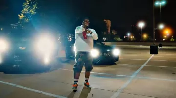 Chrome Hearts White, Orange & Green Striped Socks worn by Big Homiie G in Big Homiie G - Be There