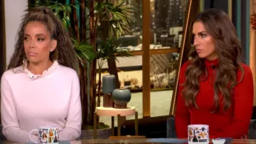 Isabel Marant Jaelis Metallic Rib Turtleneck Sweater worn by Alyssa Farah as seen in The View on September 20, 2024