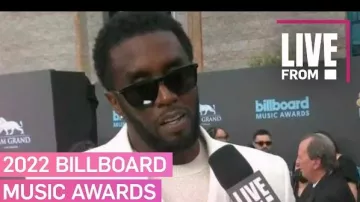 Billboard Music Awards White Suit worn by Sean Combs in Diddy Does Tequila SHOTS With DJ Khaled on BBMAs 2022 Carpet (Exclusive) | E! Red Carpet