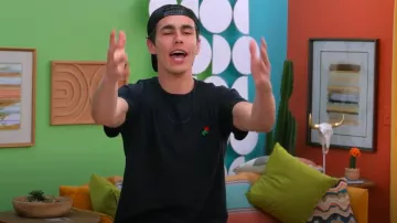 Riot Society Rose Embr T-Shirt worn by Kevin Fernandez as seen in The Circle (S07E07)