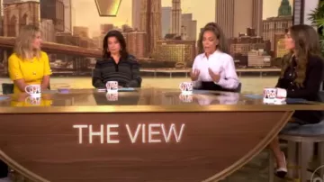 Manolo Blahnik Fabio Mixed Leather Stiletto Pumps worn by Alyssa Farah as seen in The View on September 23, 2024