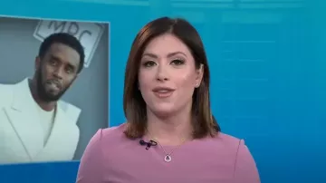 Ted Baker Maggidd Vestido lápiz con volantes en la cintura usado por Chloe Melas como se ve en Today el 18 de septiembre de 2024