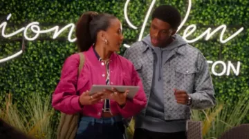 Maje Short Bomber Jacket worn by Keisha McCalla (Netta Walker) as seen in All American: Homecoming (S03E12)