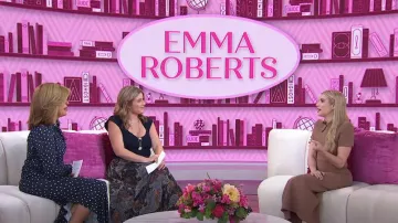 Ulla Johnson Vanna Jupe longue en soie froncée portée par Jenna Bush Hager comme on le voit dans Today with Hoda & Jenna le 21 septembre 2024