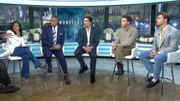 Veronica Beard Royce Stretch Cotton Pants worn by Sheinelle Jones as seen in Today on September 26, 2024