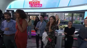 Veronica Beard Orlinda Vest in Brick Red worn by Talia Parkinson-jones as seen in Today with Hoda & Jenna on September 26, 2024