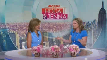 Robe longue sport en tricot jacquard Sonya portée par Jenna Bush Hager, comme on le voit dans Today le 26 septembre 2024